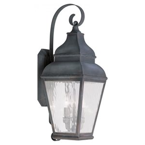 Livex Lighting Exeter Outdoor Wall Lantern in Charcoal