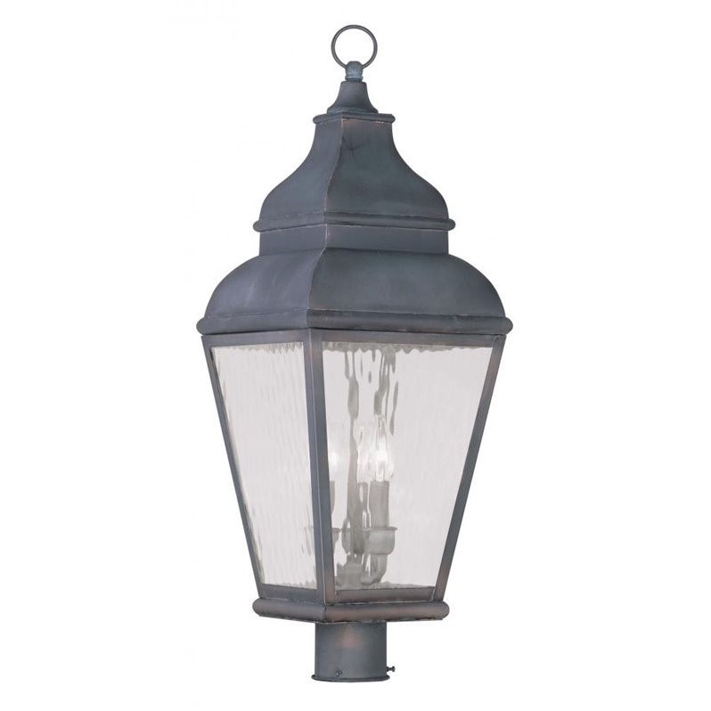 Livex Lighting Exeter Outdoor Post Head in Charcoal