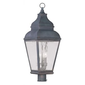 Livex Lighting Exeter Outdoor Post Head in Charcoal