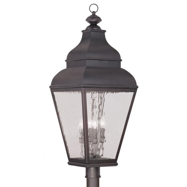 Livex Lighting Exeter Outdoor Post Head in Charcoal