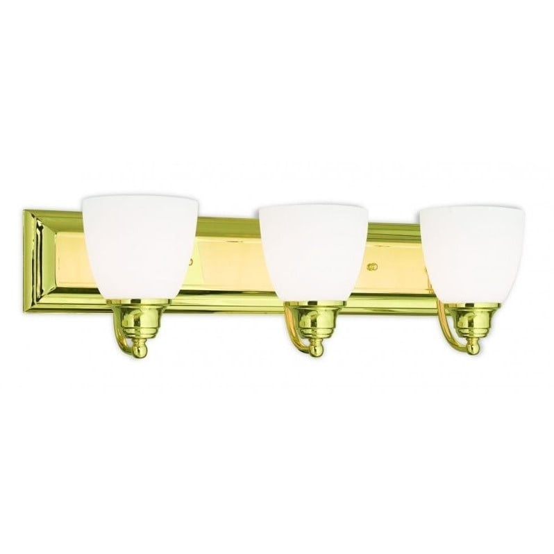 Livex Lighting Springfield 3 Bath Light in Polished Brass