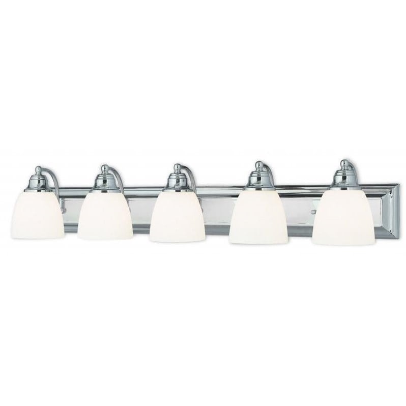 Livex Lighting Springfield 5 Bath Light in Chrome