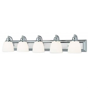 livex lighting springfield 5 bath light in chrome