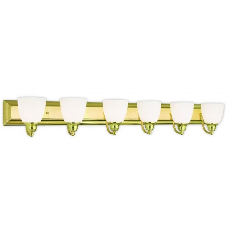 Livex Lighting Springfield 6 Bath Light in Polished Brass