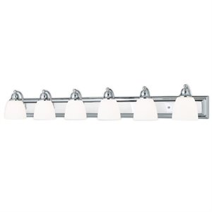 livex lighting springfield 6 bath light in chrome