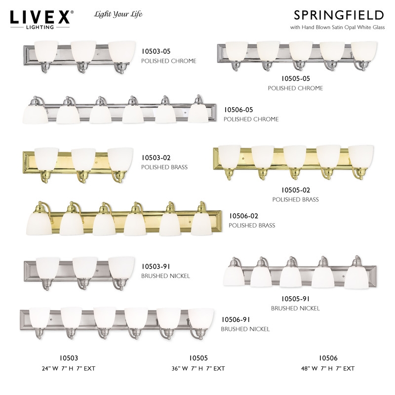 Livex Lighting Springfield 6 Light Brushed Nickel Bath Light