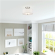 Livex Lighting Meridian 2-Light Metal & Fabric Ceiling Mount in Brushed Nickel