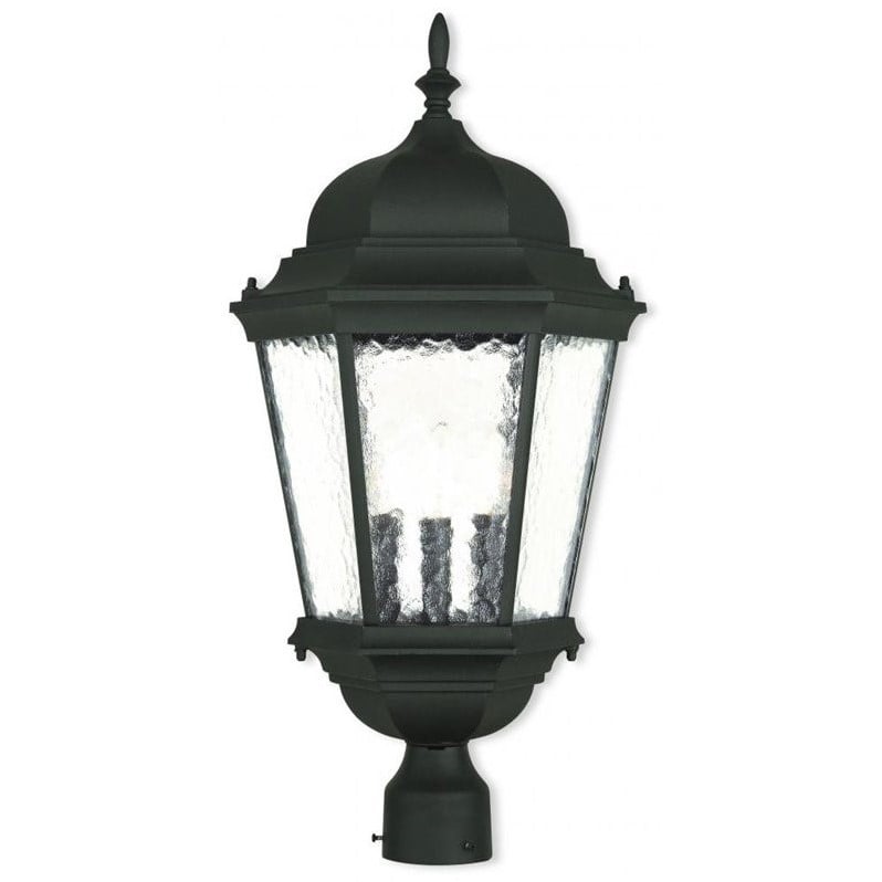 Livex Lighting Hamilton Outdoor Post-Top Lantern in Textured Black