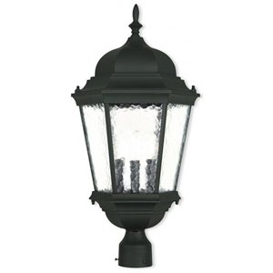 Livex Lighting Hamilton Outdoor Post-Top Lantern in Textured Black