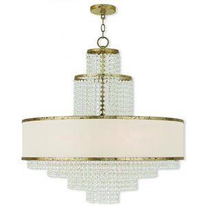 Livex Lighting Prescott Chandelier in Hand Applied Winter Gold