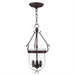 Livex Lighting Jefferson 3 Light Bronze Chain Lantern