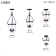 Livex Lighting Jefferson 3 Light Bronze Chain Lantern