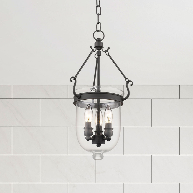Livex Lighting Jefferson 3 Light Bronze Chain Lantern