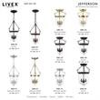 Livex Lighting Jefferson 3 Light Antique Brass Chain Lantern
