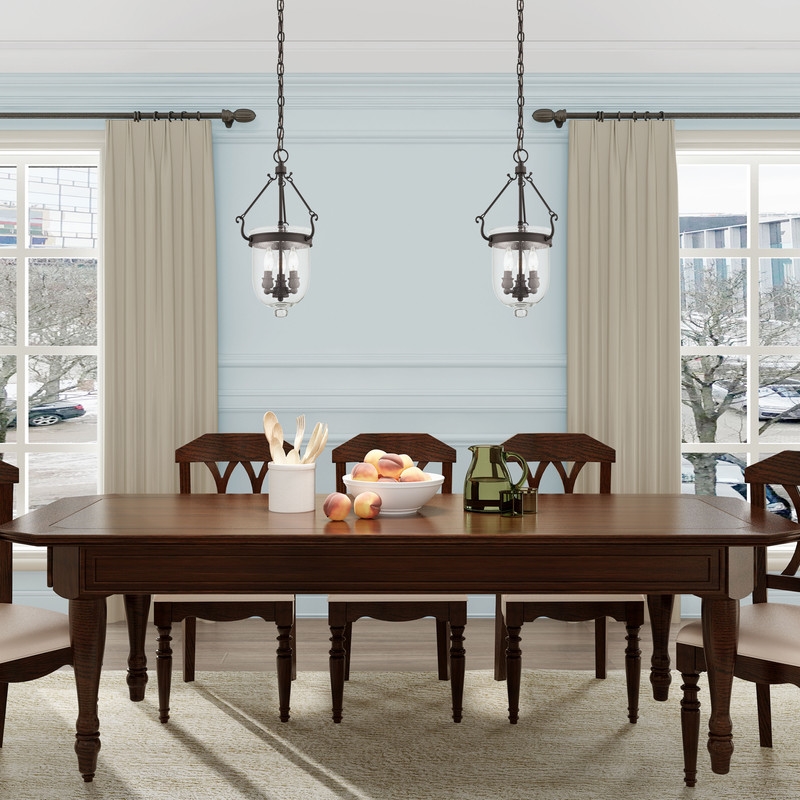 Livex Lighting Jefferson 3 Light Bronze Chain Lantern