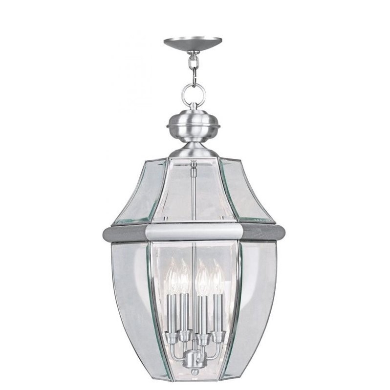 Livex Lighting Monterey Outdoor Chain Hang in Brushed Nickel
