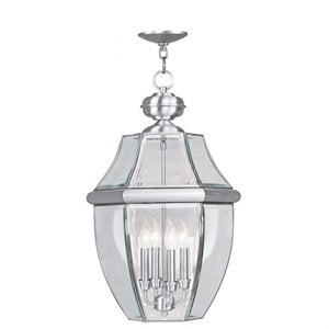 Livex Lighting Monterey Outdoor Chain Hang in Brushed Nickel