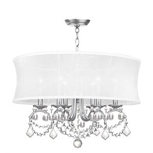 Livex Lighting Newcastle Chandelier in Brushed Nickel