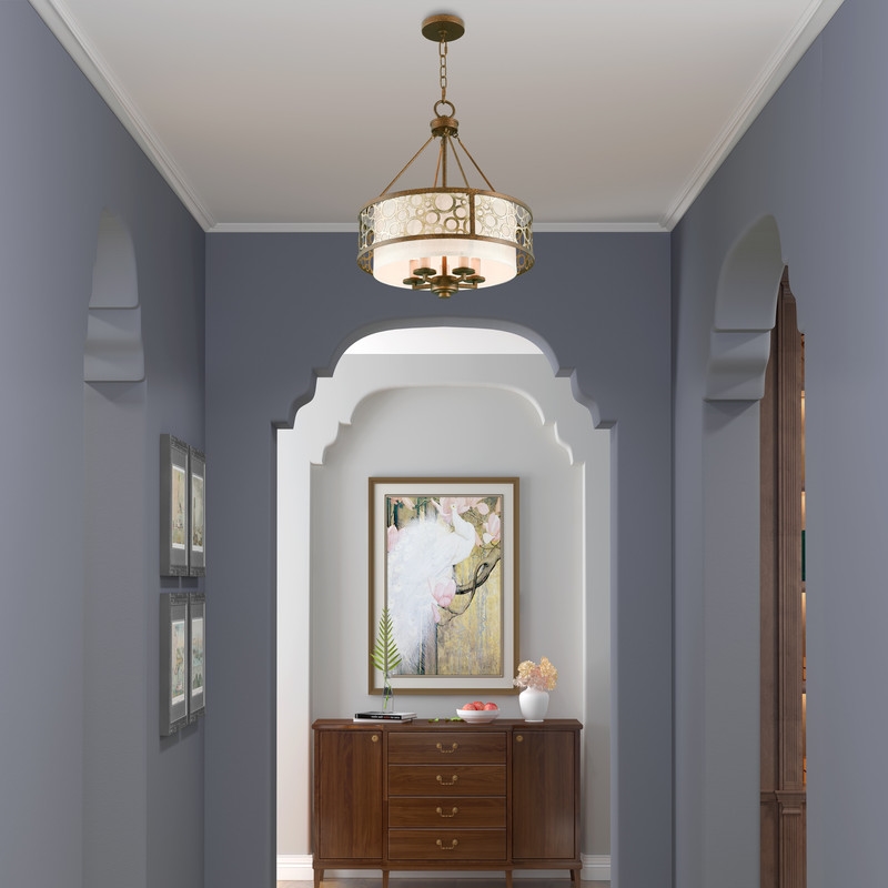 Livex Lighting Avalon Chandelier in Palacial Bronze with Gilded Accents