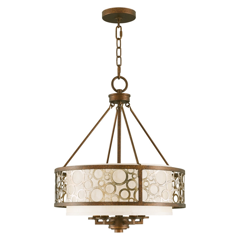 Livex Lighting Avalon Chandelier in Palacial Bronze with Gilded Accents