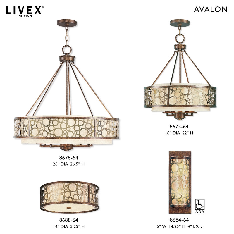 Livex Lighting Avalon Chandelier in Palacial Bronze with Gilded Accents
