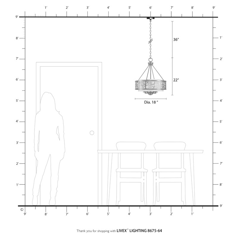 Livex Lighting Avalon Chandelier in Palacial Bronze with Gilded Accents