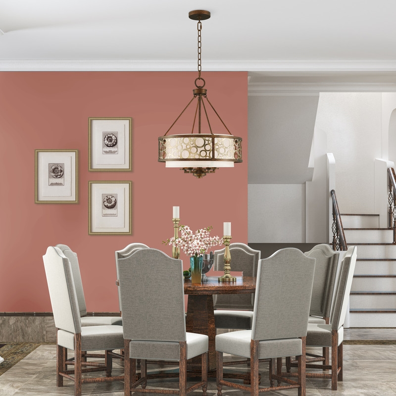 Livex Lighting Avalon Chandelier in Palacial Bronze with Gilded Accents