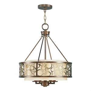 Livex Lighting Avalon Chandelier in Palacial Bronze with Gilded Accents