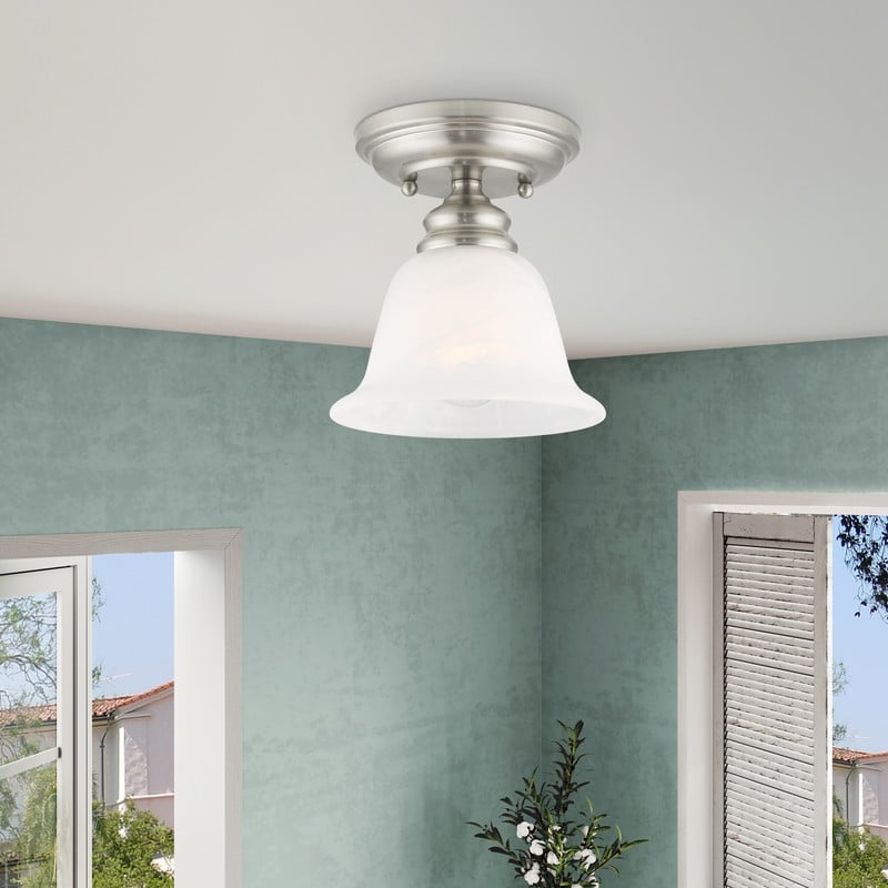 Livex Lighting Essex Ceiling Mount in Brushed Nickel