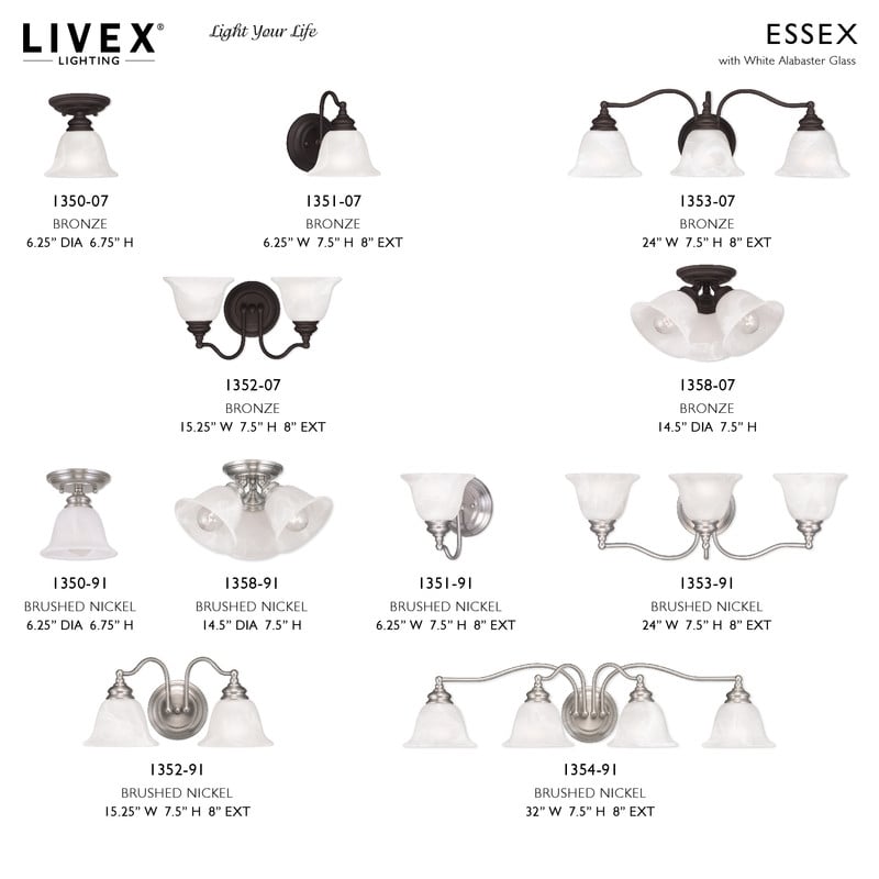 Livex Lighting Essex Bath Light in Brushed Nickel