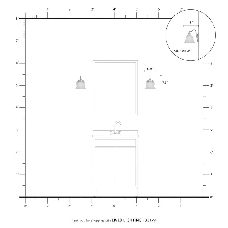 Livex Lighting Essex Bath Light in Brushed Nickel