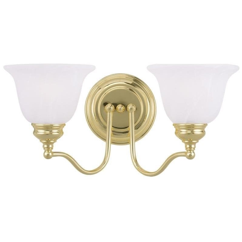 Livex Lighting Essex 2 Bath Light in Polished Brass