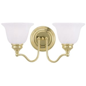 Livex Lighting Essex 2 Bath Light in Polished Brass