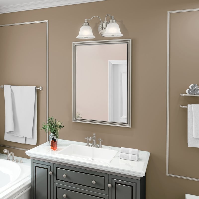 Livex Lighting Essex 2 Bath Light in Brushed Nickel