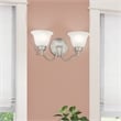 Livex Lighting Essex 2 Bath Light in Brushed Nickel