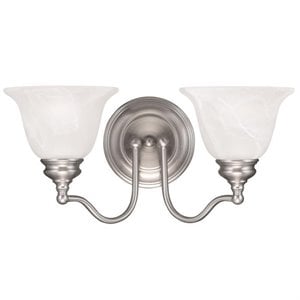 Livex Lighting Essex 2 Bath Light in Brushed Nickel