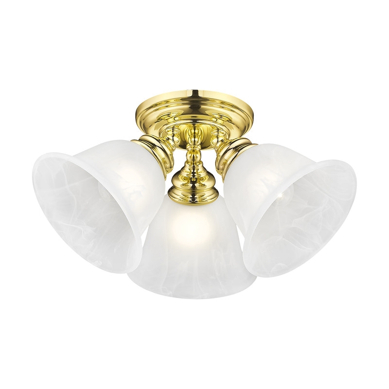 Livex Lighting Essex Ceiling Mount in Polished Brass