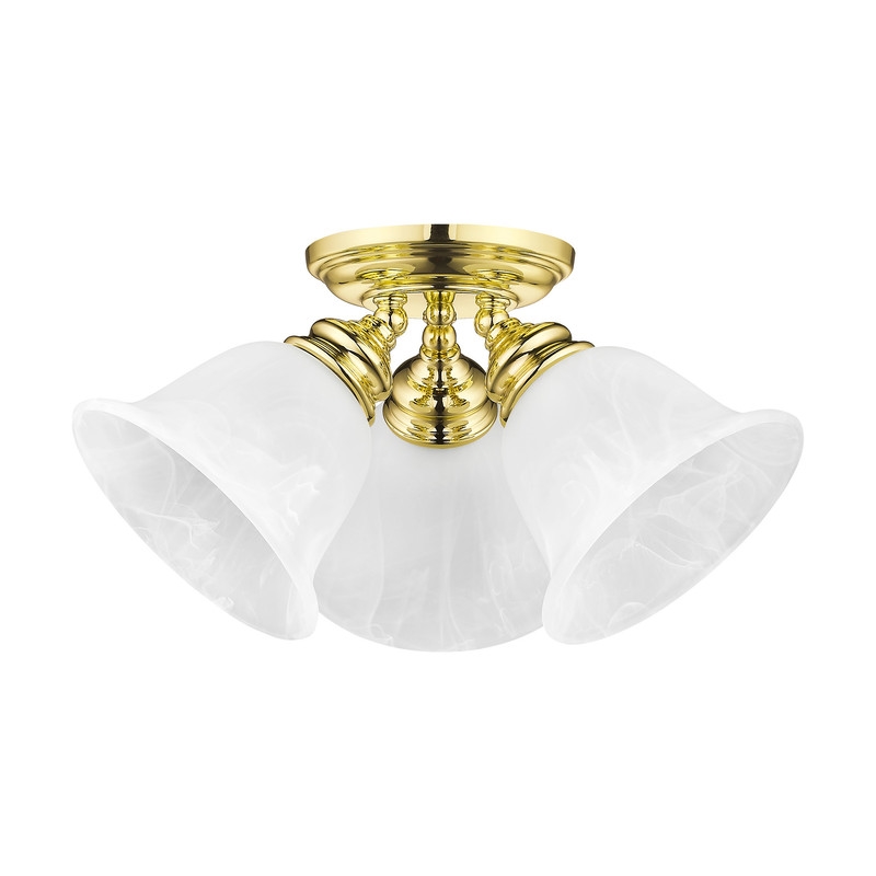 Livex Lighting Essex Ceiling Mount in Polished Brass