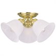 Livex Lighting Essex Ceiling Mount in Polished Brass