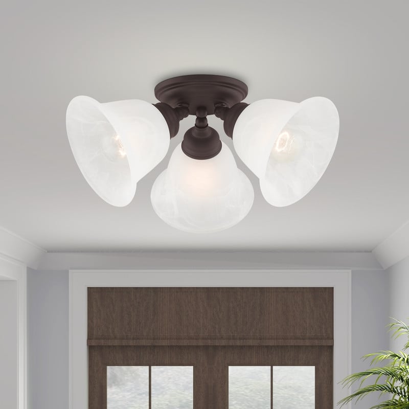 Livex Lighting Essex Ceiling Mount in Bronze