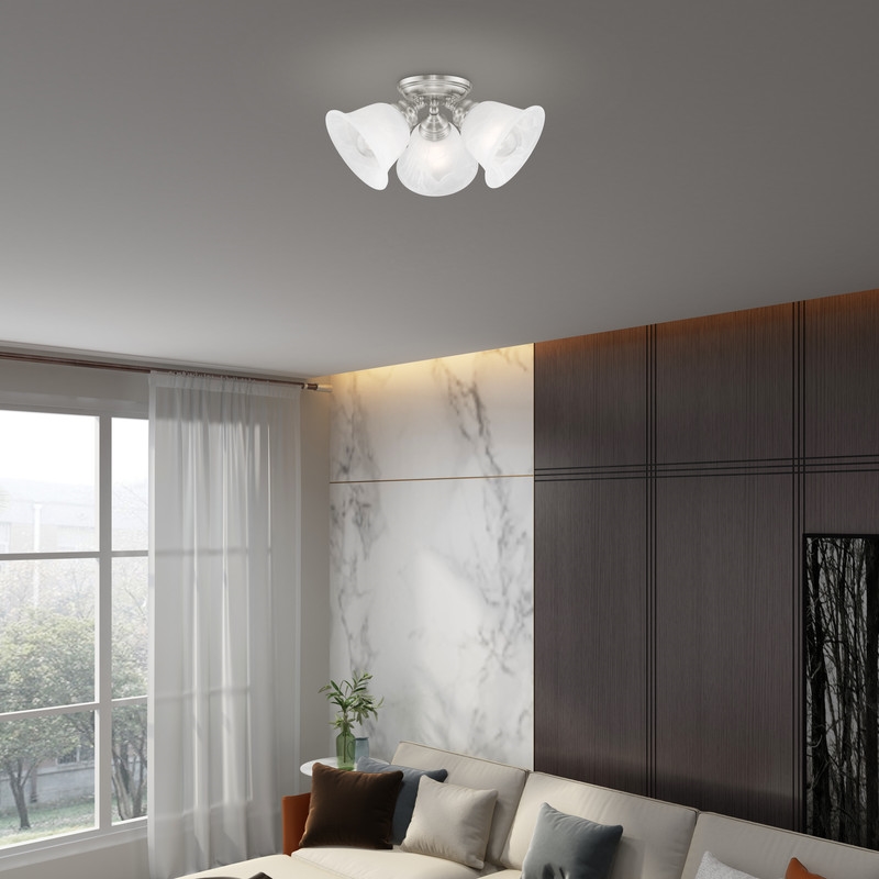 Livex Lighting Essex Ceiling Mount in Brushed Nickel