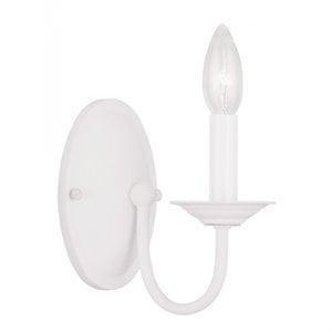 Livex Lighting Williamsburgh 1-Light Wall Sconce in White