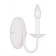 Livex Lighting Williamsburgh 1-Light Wall Sconce in White