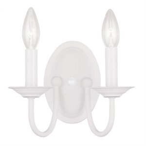 Livex Lighting Williamsburgh Wall Sconce in White