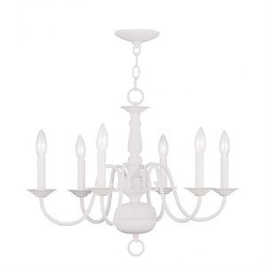 Livex Lighting Williamsburgh Chandelier in White