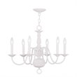 Livex Lighting Williamsburgh Chandelier in White
