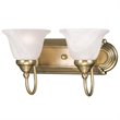 Livex Lighting Belmont 2 Bath Light in Antique Brass