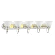 Livex Lighting Belmont Chrome and Polished Brass 5 Bath Light in Multi-Color
