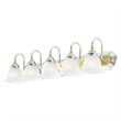 Livex Lighting Belmont Chrome and Polished Brass 5 Bath Light in Multi-Color