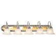 Livex Lighting Belmont Chrome and Polished Brass 5 Bath Light in Multi-Color